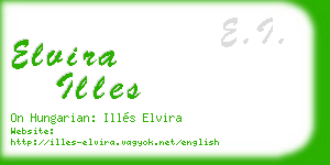 elvira illes business card