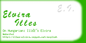 elvira illes business card